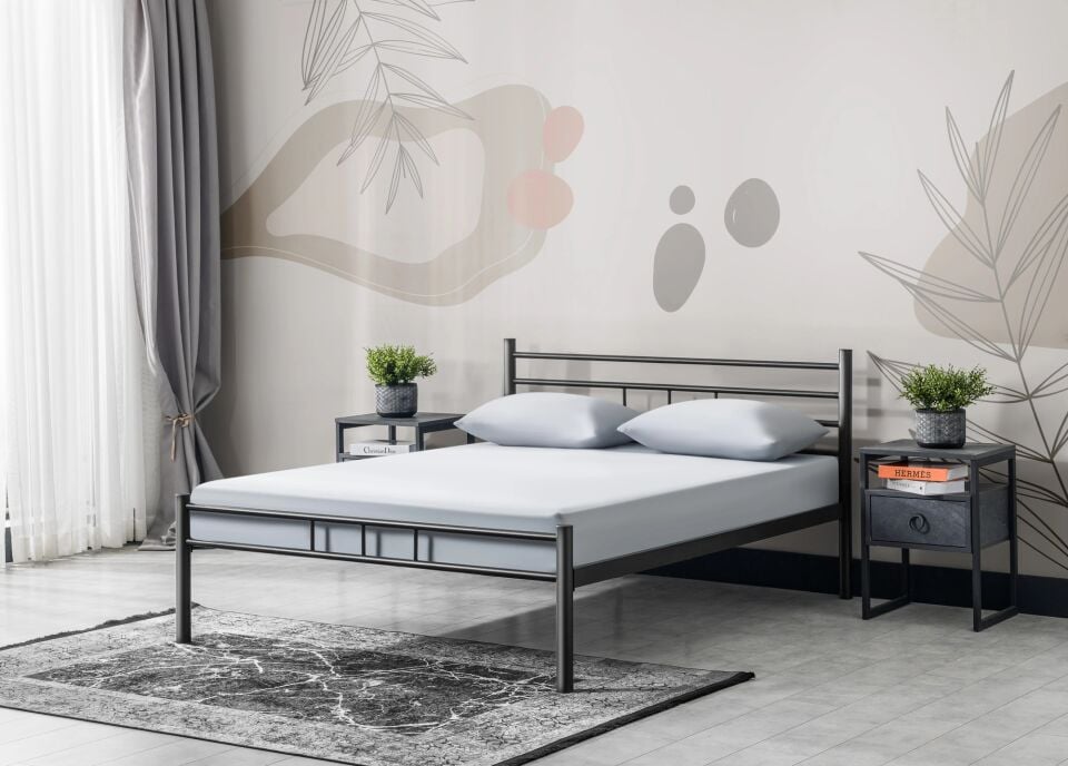 Çift Kişilik Metal Yatak Çerçevesi 160 cm*200 cm, Platinium