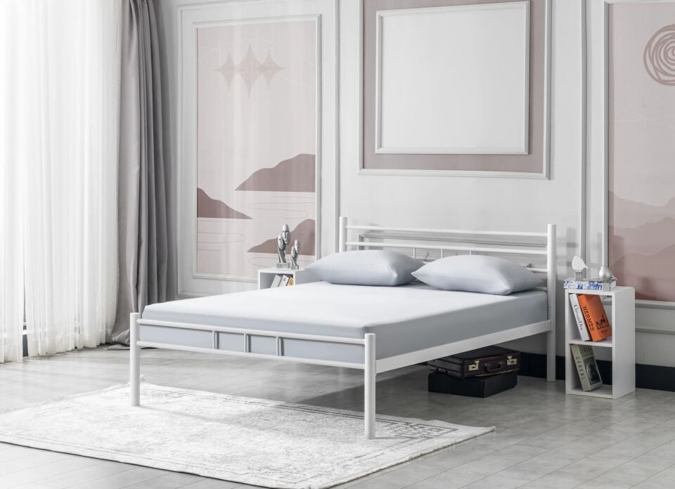 Çift Kişilik Metal Yatak Çerçevesi 160 cm*200 cm, Platinium