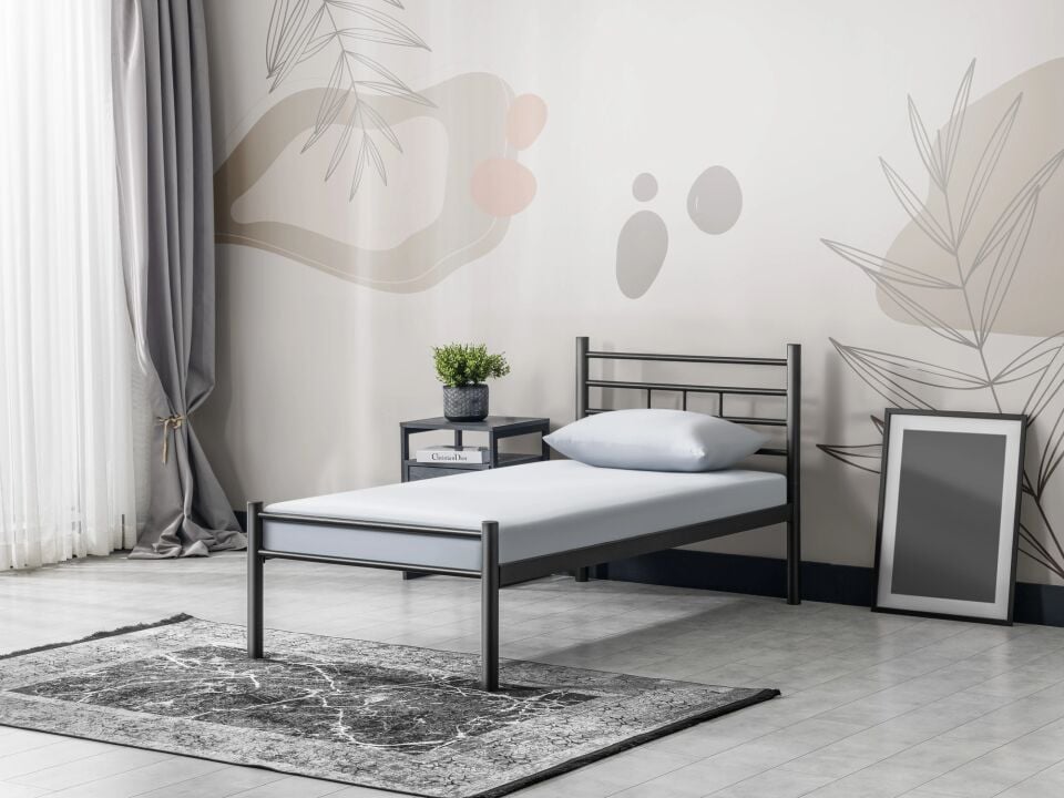 Tek Kişilik Metal Yatak Çerçevesi 120 cm*200 cm, Platinium