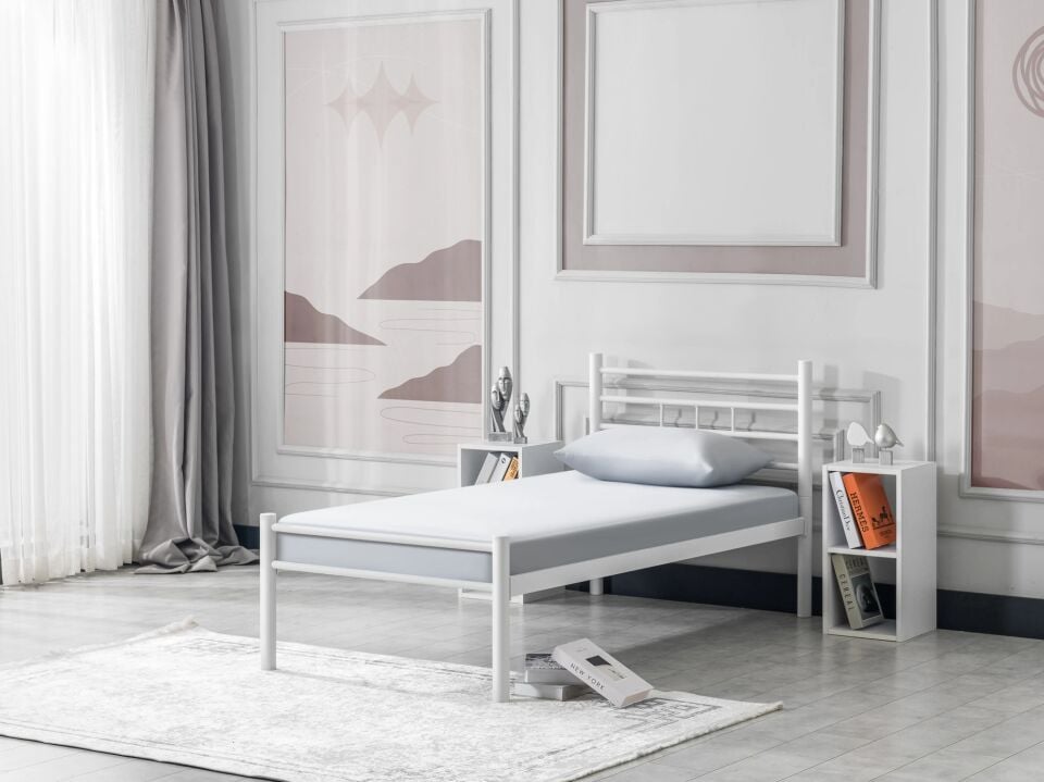 Tek Kişilik Metal Yatak Çerçevesi 120 cm*200 cm, Platinium