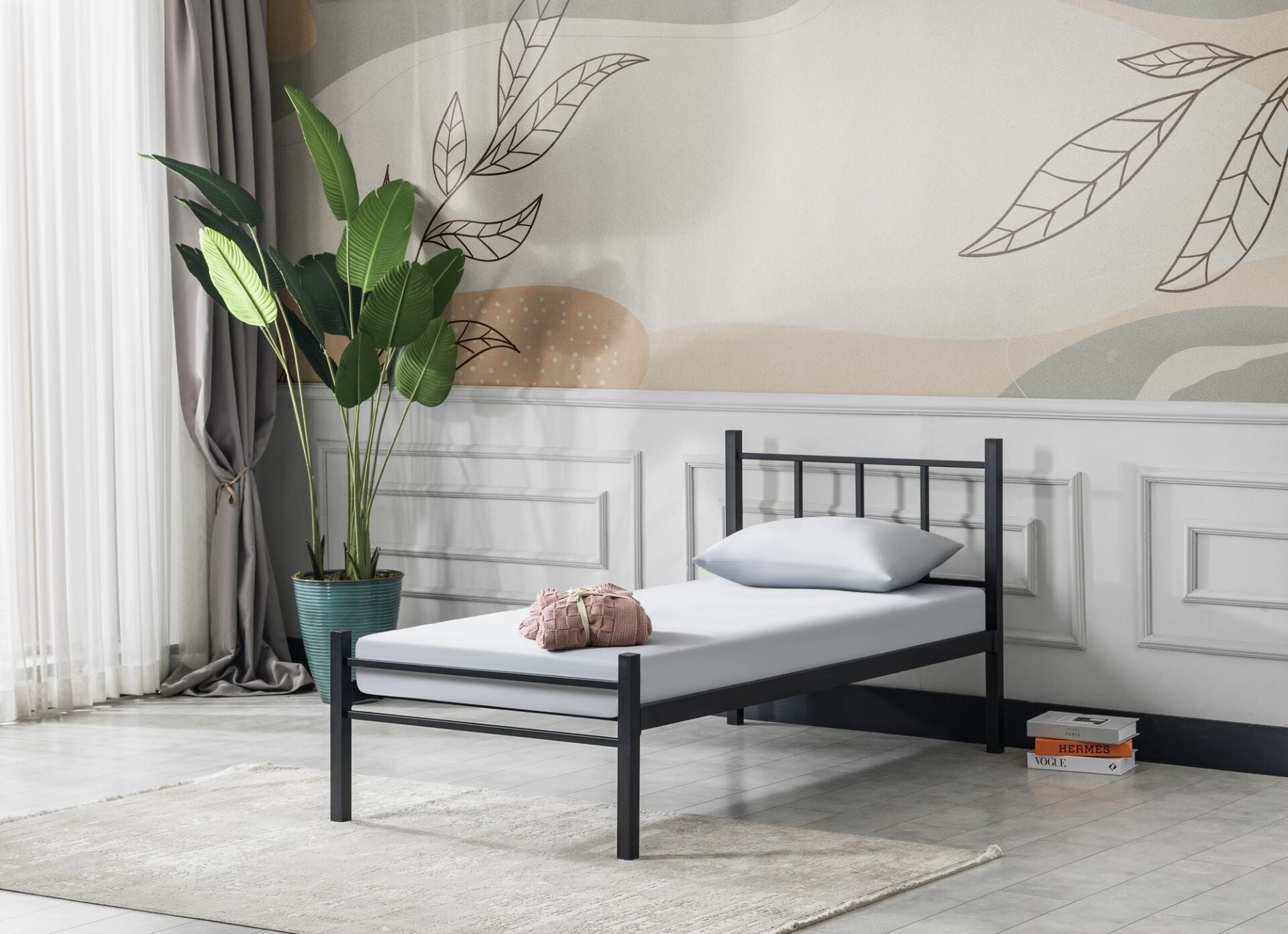 Tek Kişilik Metal Yatak Çerçevesi 120 cm*200 cm, Loft
