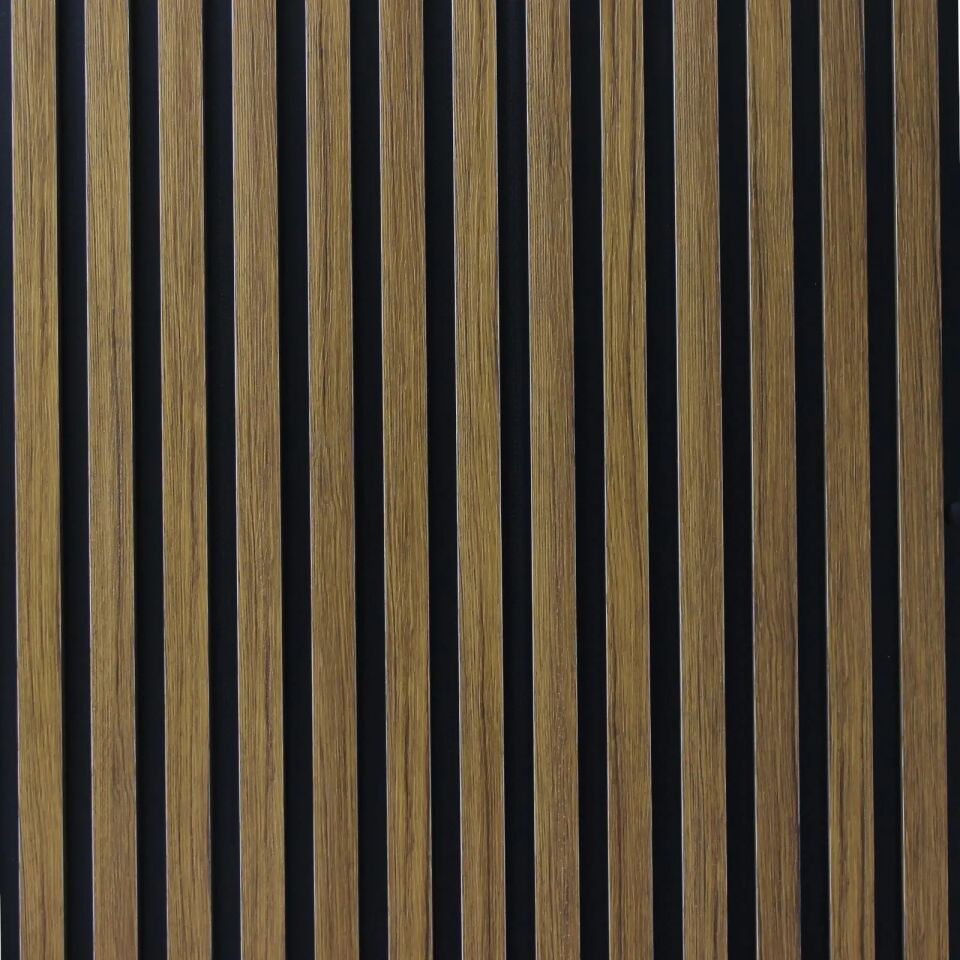 Tik Ağacı MDF Akustik Panel Dekoratif Oluklu Kaplama