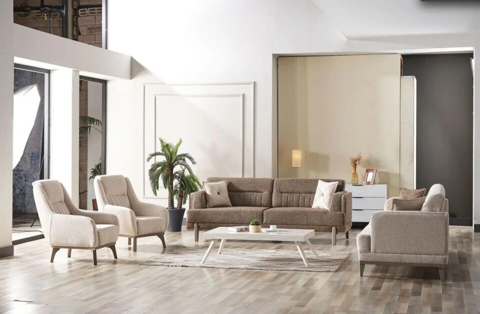 Yarı Yataklı Kanepe ve Berjer Takımı Dolce 3+1+1