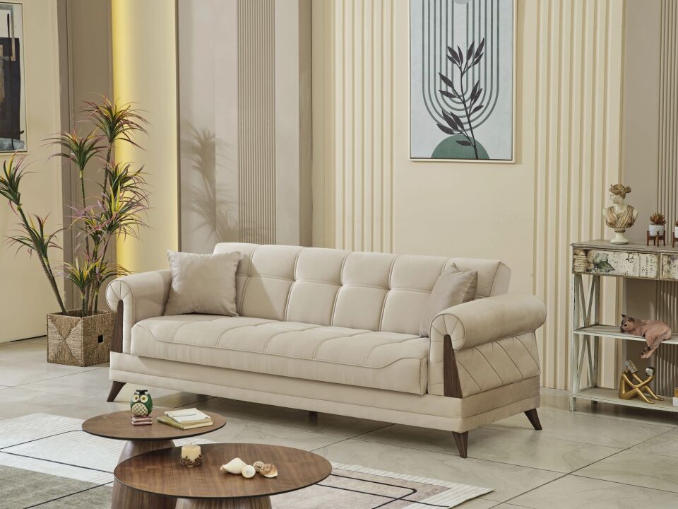 Yataklı 3 Kişilik Kanepe Depo Bölmeli Villa