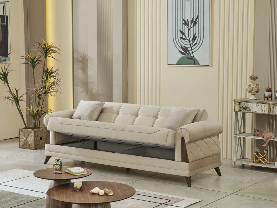Yataklı 3 Kişilik Kanepe Depo Bölmeli Villa