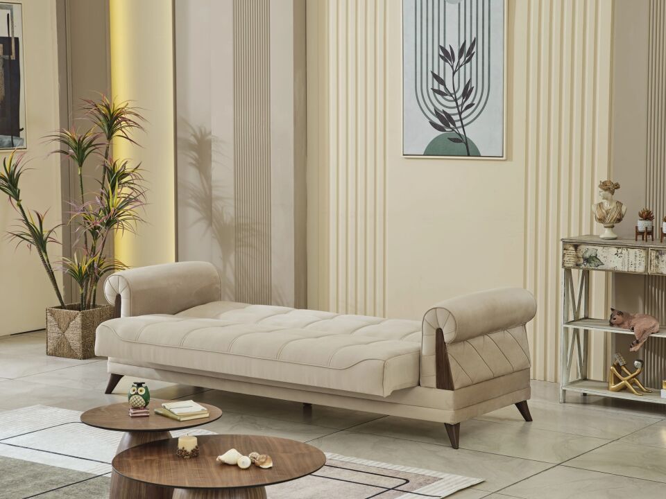 Yataklı 3 Kişilik Kanepe Depo Bölmeli Villa