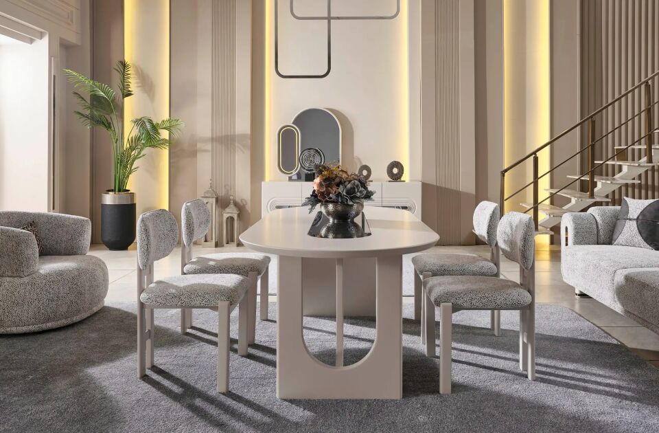 Oval Oturma Odası Masası Parma