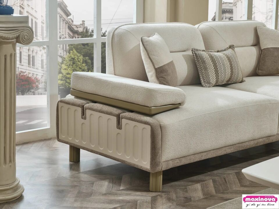 Set Kanepe Yarı Yataklı ve Sabit Berjer Verona, 3+1+1