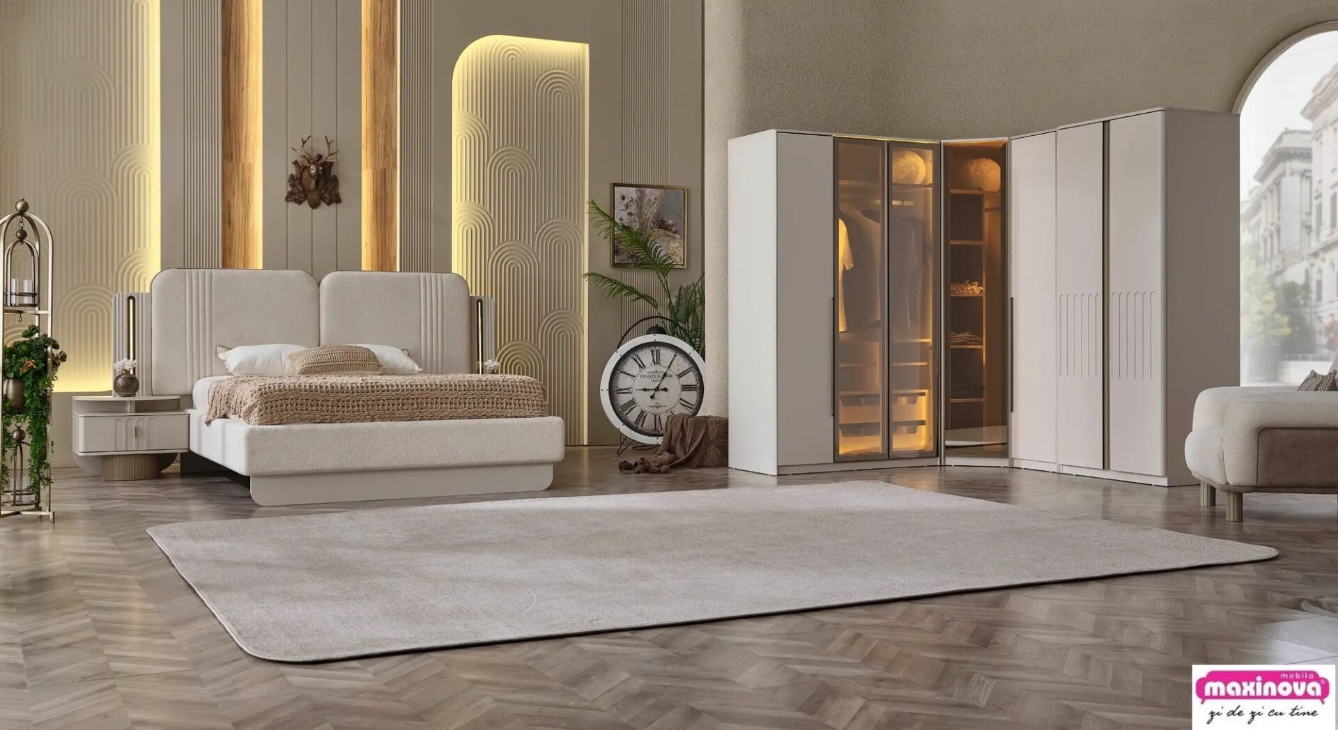 Yatak Odası Köşe Dolabı 7 Kapılı, Verona