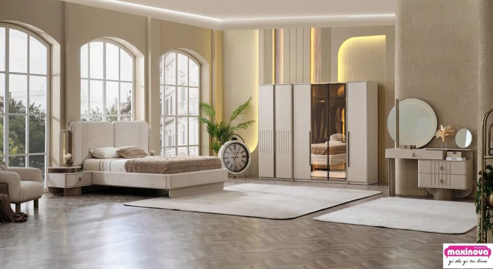 Modüler 6 Kapılı Dolap Yatak Odası Mobilyası, Verona