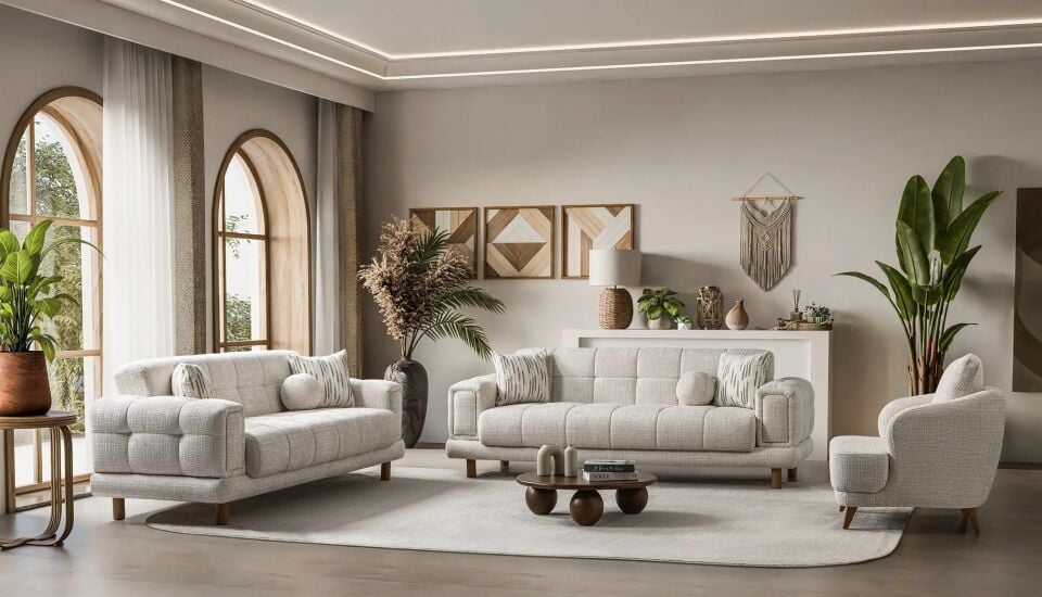 Yataklı Kanepe ve Berjer Takımı Canyon 3+1+1