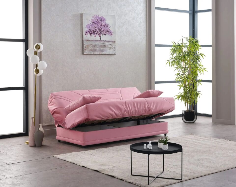 Çıkarılabilir Kılıflı ve Relaxa Şilteli Yataklı Kanepe Genova