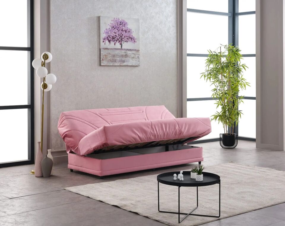 Çıkarılabilir Kılıflı ve Relaxa Şilteli Yataklı Kanepe Genova