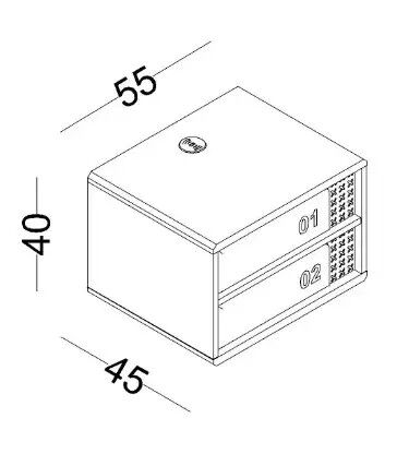 Komodin 2 Çekmeceli ve USB Fonksiyonlu Çocuk, Arcade