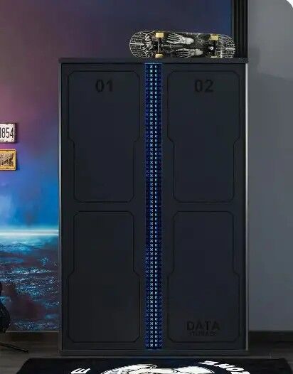 Dolap 2 Kapılı LED'li, Gaming Arcade