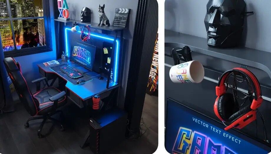 Üstü Açılır Oyuncu Çalışma Masası, Arcade