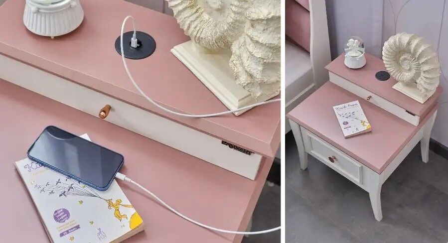 Komodin 2 Çekmeceli ve USB Özellikli Çocuk, Ruby