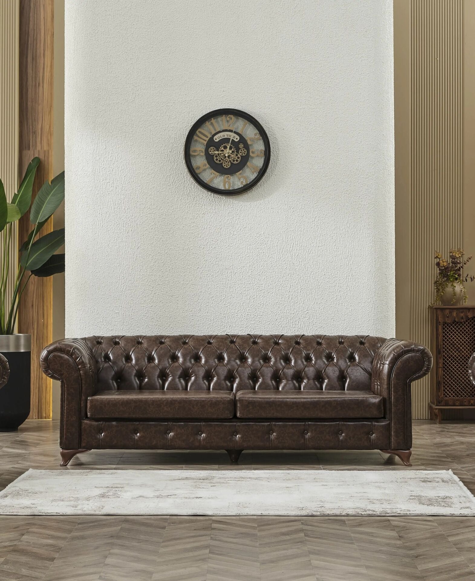 Kanepe 3 Kişilik Oxford Chesterfield