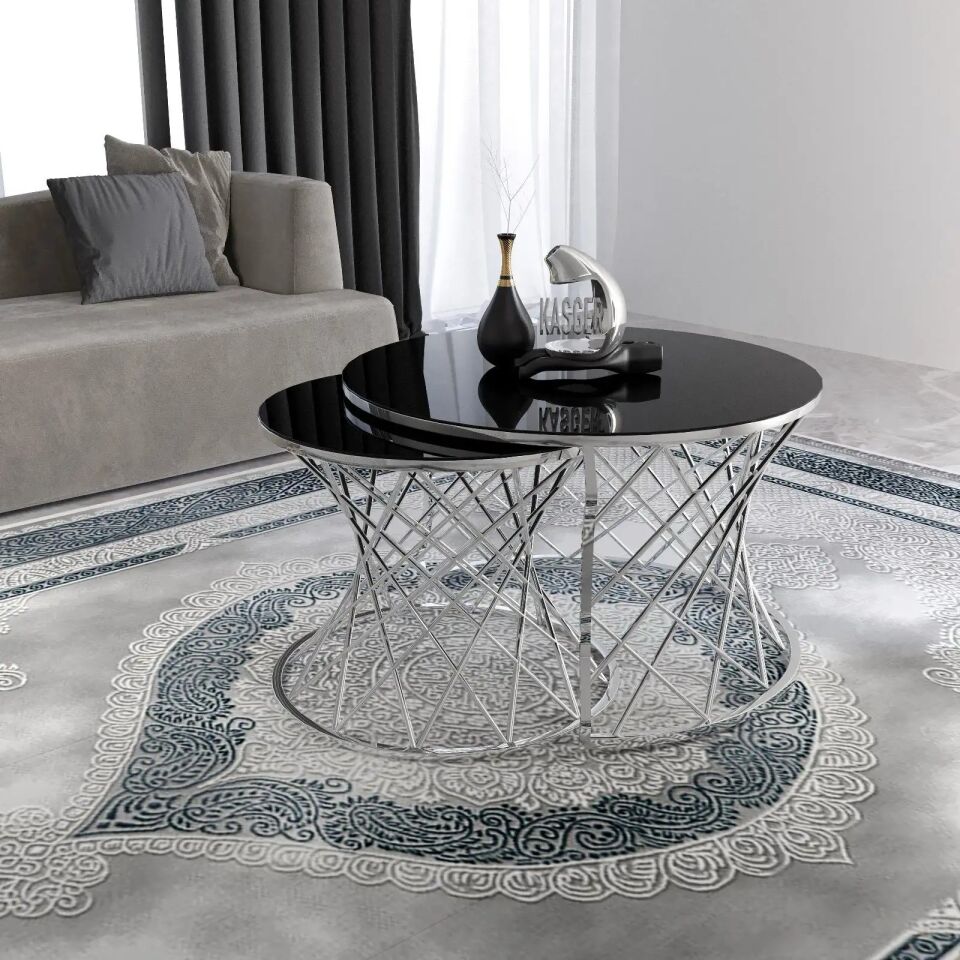 Set Orta Sehpa 2 Parçalı Bolivia, Krom