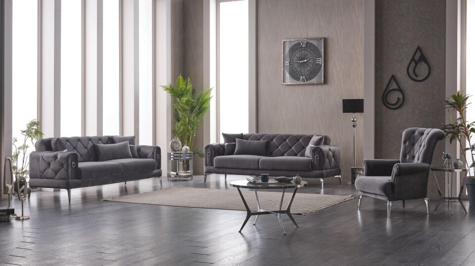 Yataklı Kanepe ve Berjer Takımı Elitra 3+1+1, Yeşil