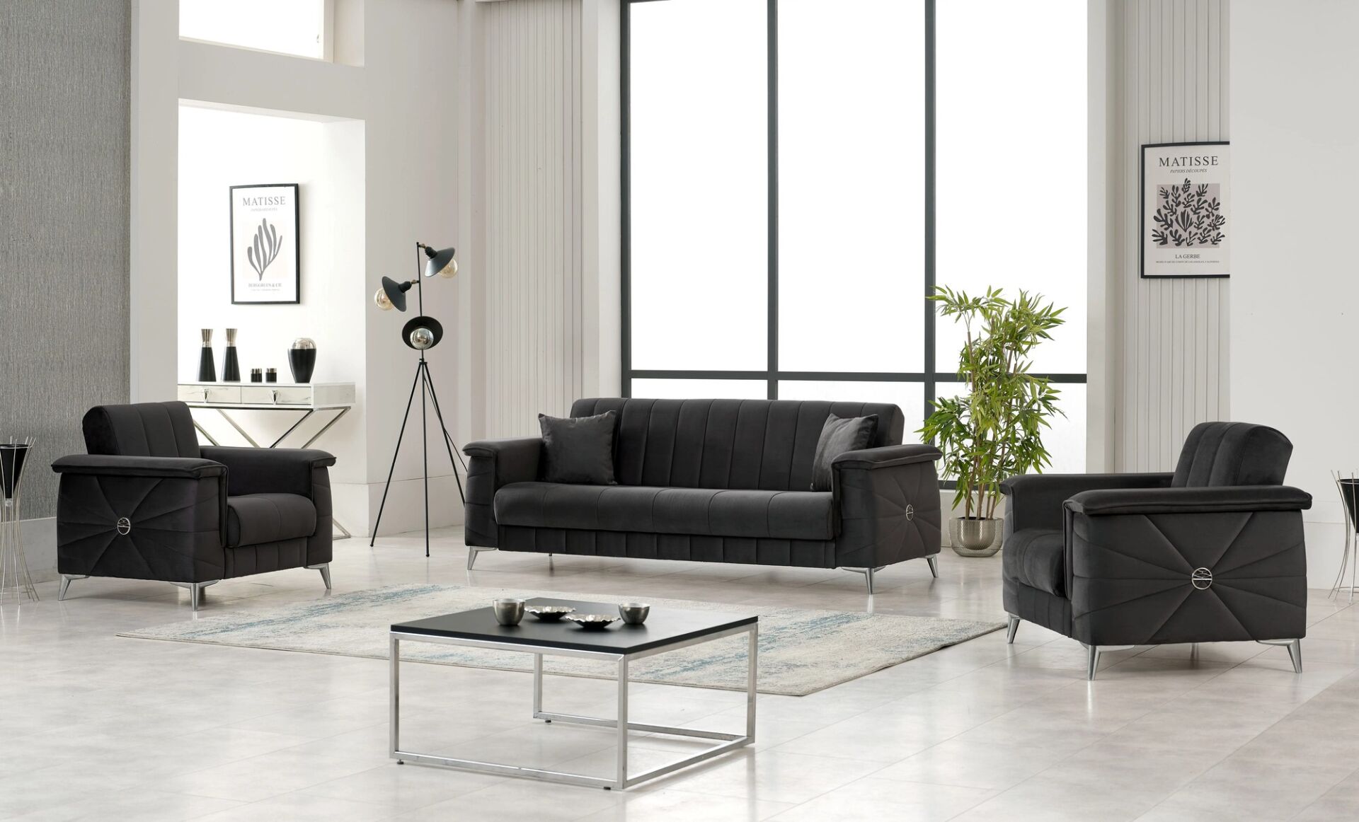 Yataklı Kanepe ve Yarı Yataklı Berjer Takımı Bali 3+1+1