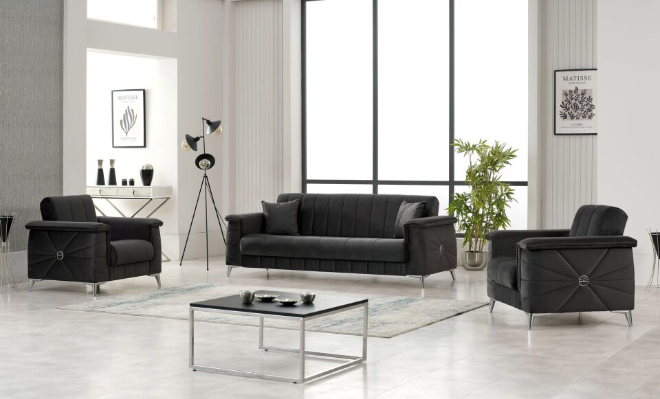Yataklı Kanepe ve Yarı Yataklı Berjer Takımı Bali 3+1+1