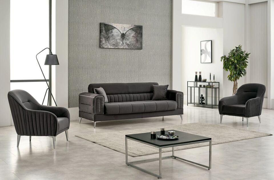 Yataklı Kanepe ve Berjer Takımı Aldis 3+1+1