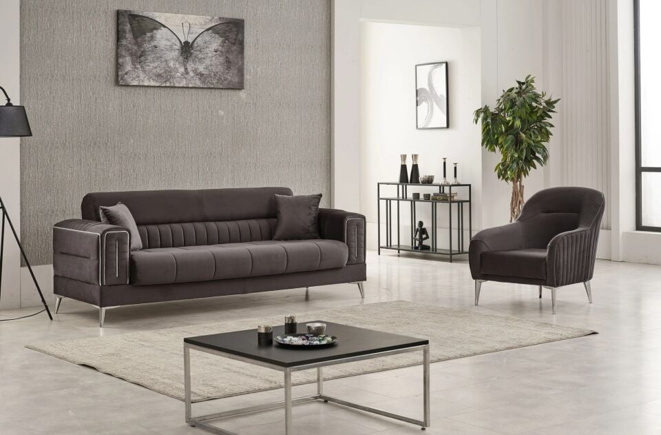 Yataklı Kanepe ve Berjer Takımı Aldis 3+1+1