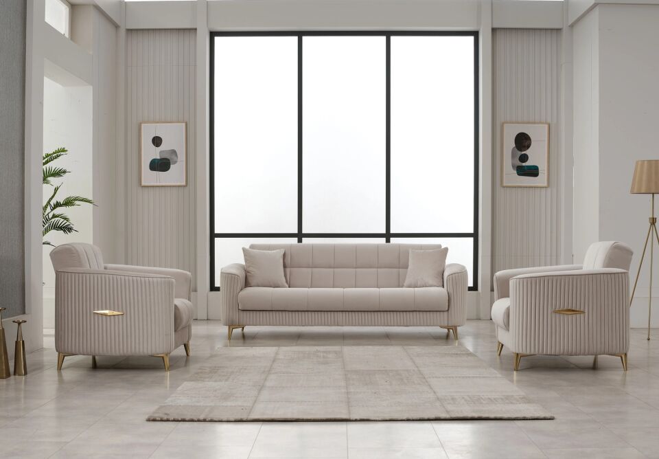 Set Yataklı Kanepe ve Yarı Yataklı Berjerler As 3+1+1
