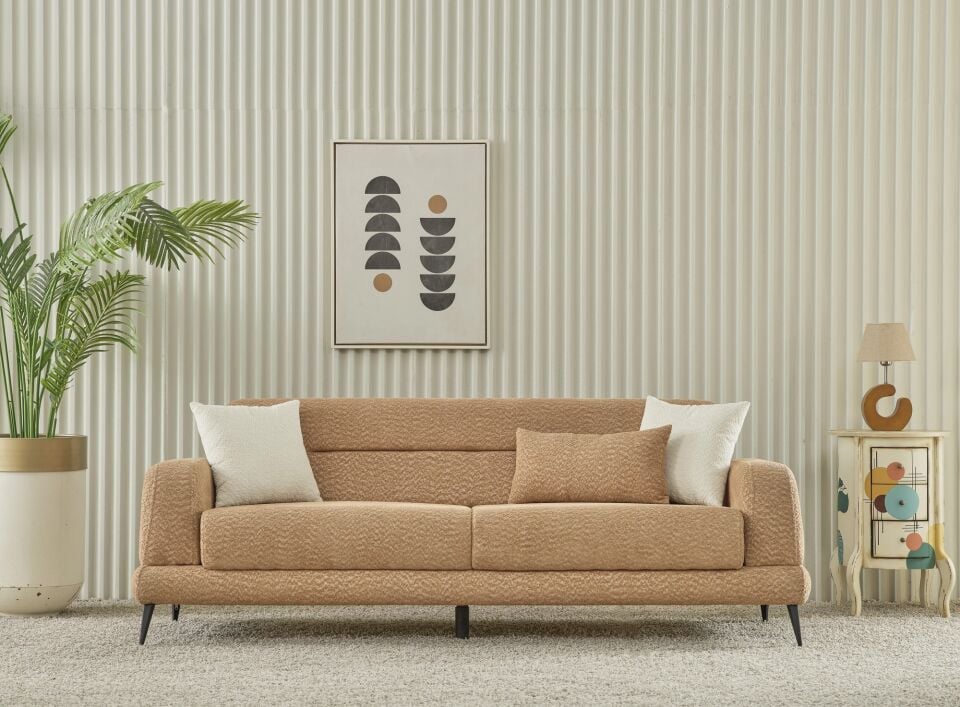 Depo Bölmeli Modern 3 Kişilik Yataklı Kanepe Bergama