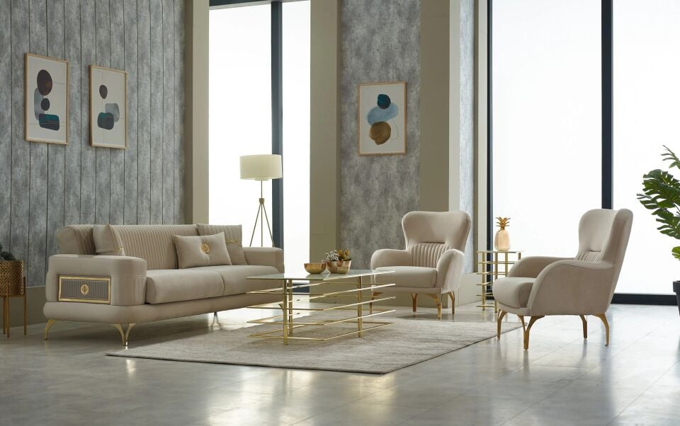 Yataklı Kanepe ve Berjer Takımı Aspendos 3+1+1