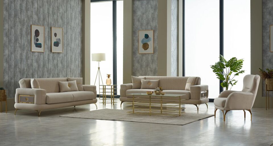 Yataklı Kanepe ve Berjer Takımı Aspendos 3+1+1