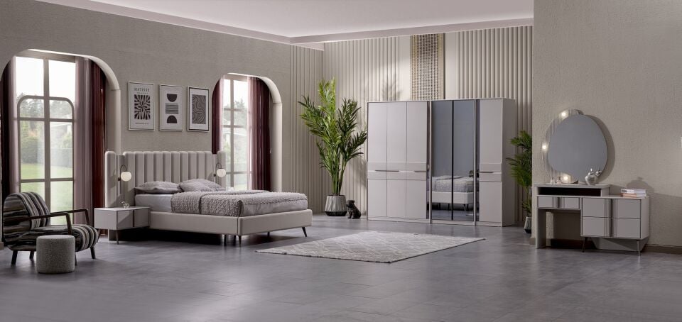Dolaplı Modüler 2 Camlı Kapılı Dolap, Cenova