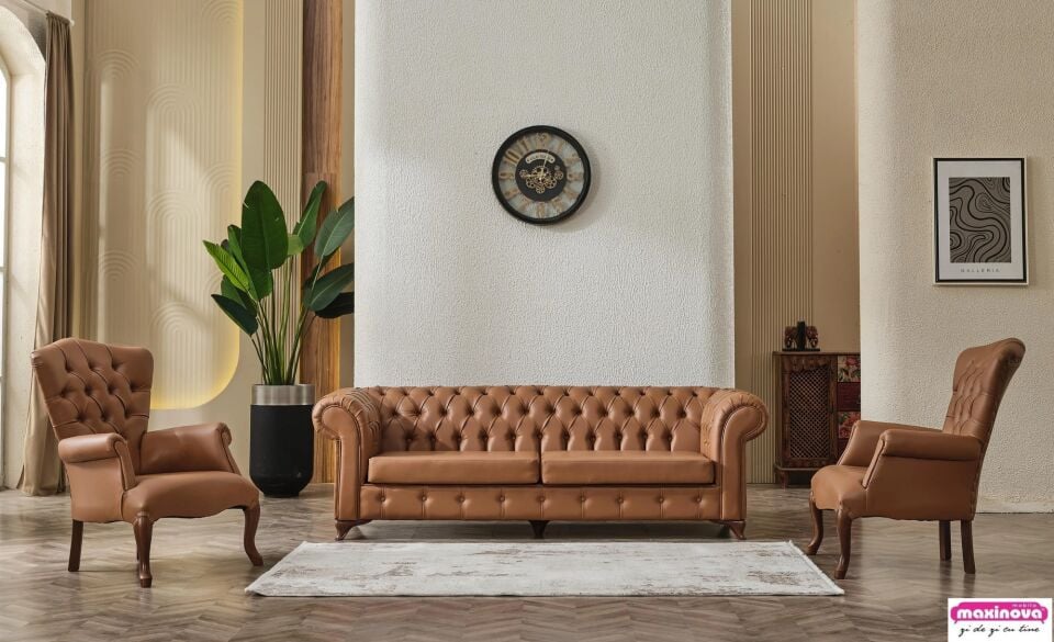 Kanepe ve Sabit Berjer Takımı Imperial Chesterfield 3+1+1