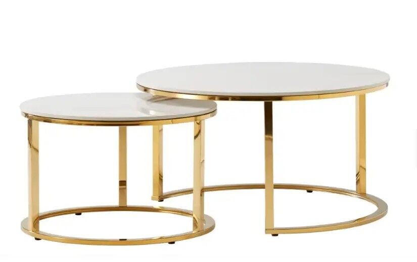 Set orta sehpa 2 Parçalı Ara, gold