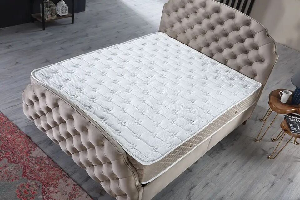Set Yatak 160*200 Döşemeli Şilte Dahil Hiperia, Cappuccino