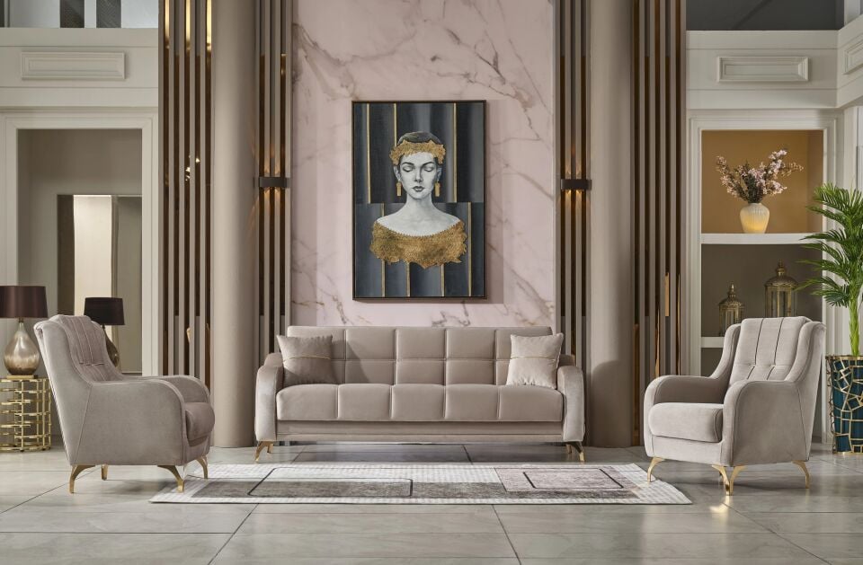Yataklı Kanepe ve Berjer Takımı Rolex 3+1+1