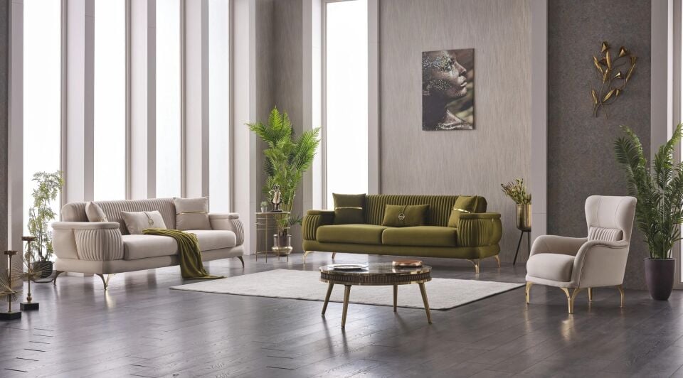 Yataklı Kanepe ve Berjer Takımı Resital 3+1+1