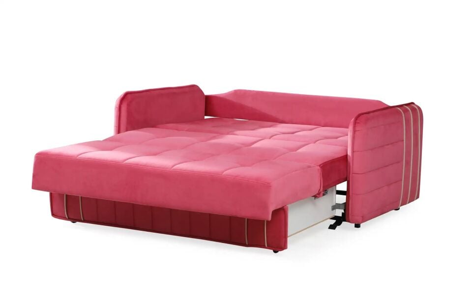 Yataklı 2 Kişilik Kanepe Mondo, pembe