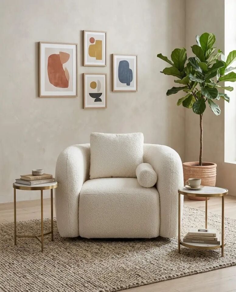 Boucle Spring Modern Berjer
