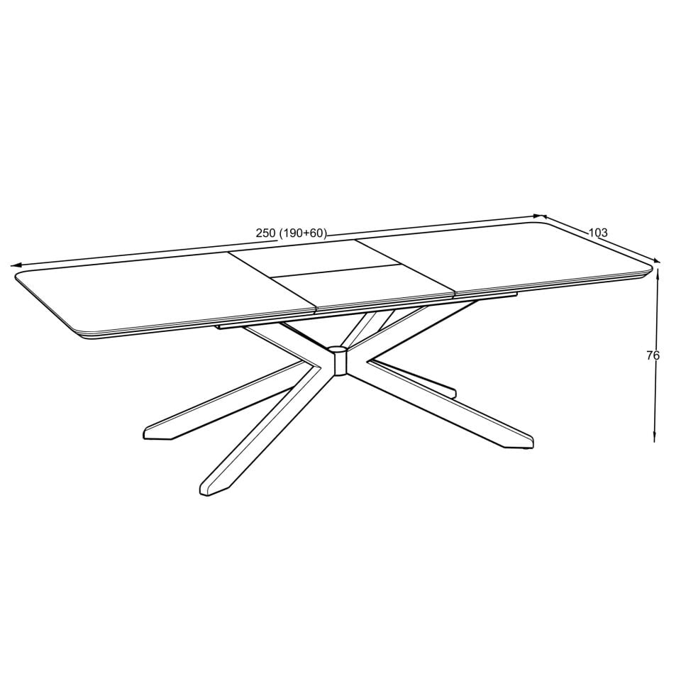 Traverten MDF Açılır Masa, Noe