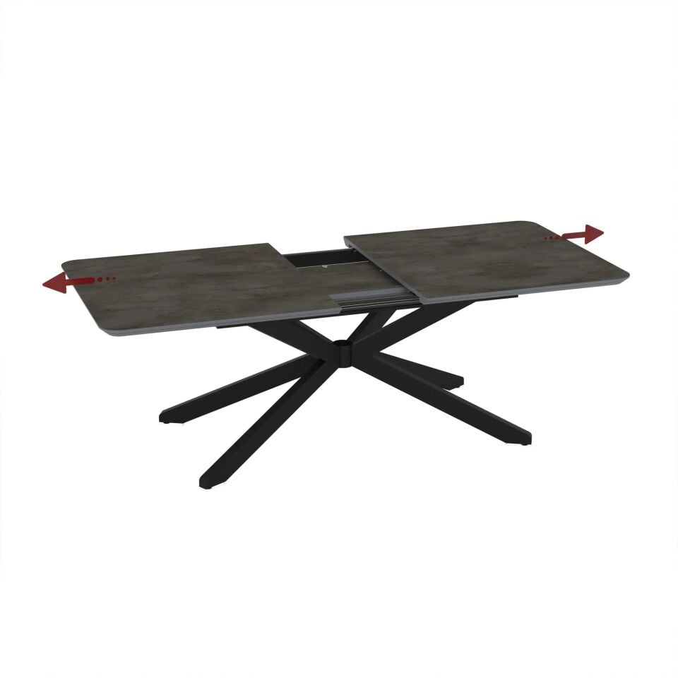 Gri Mermer Desenli MDF Açılır Masa, Noe