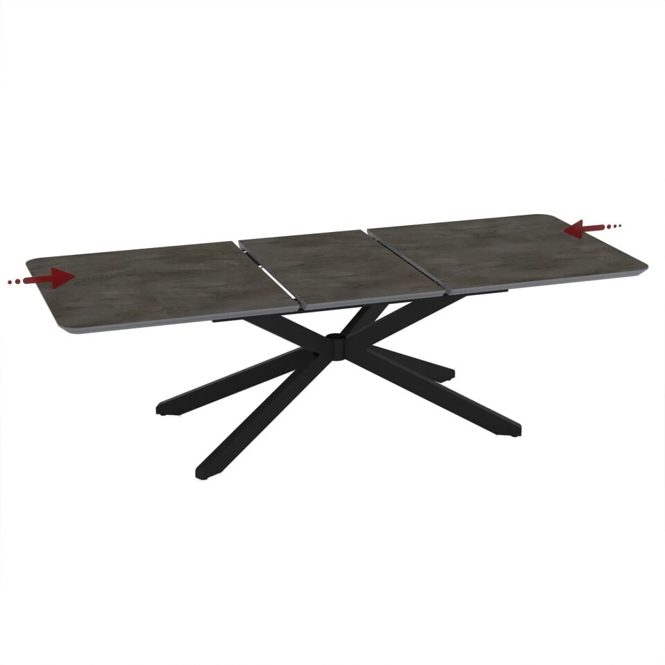 Gri Mermer Desenli MDF Açılır Masa, Noe
