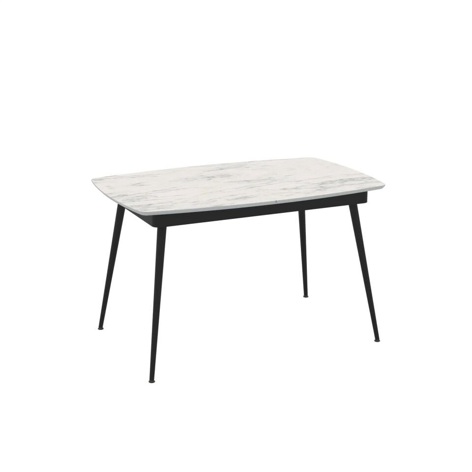 Beyaz Mermer Desenli MDF Uzatmalı Masa, Sensey