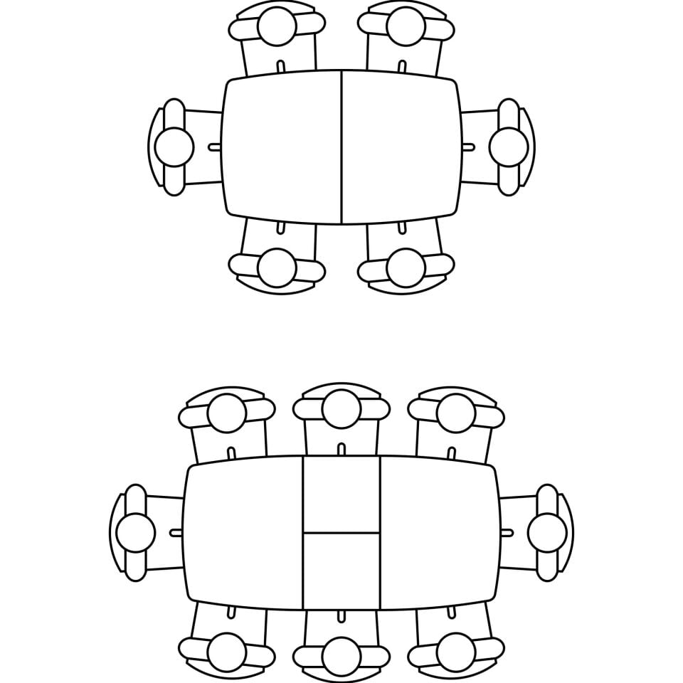 Beyaz Mermer Desenli MDF Uzatmalı Masa, Sensey