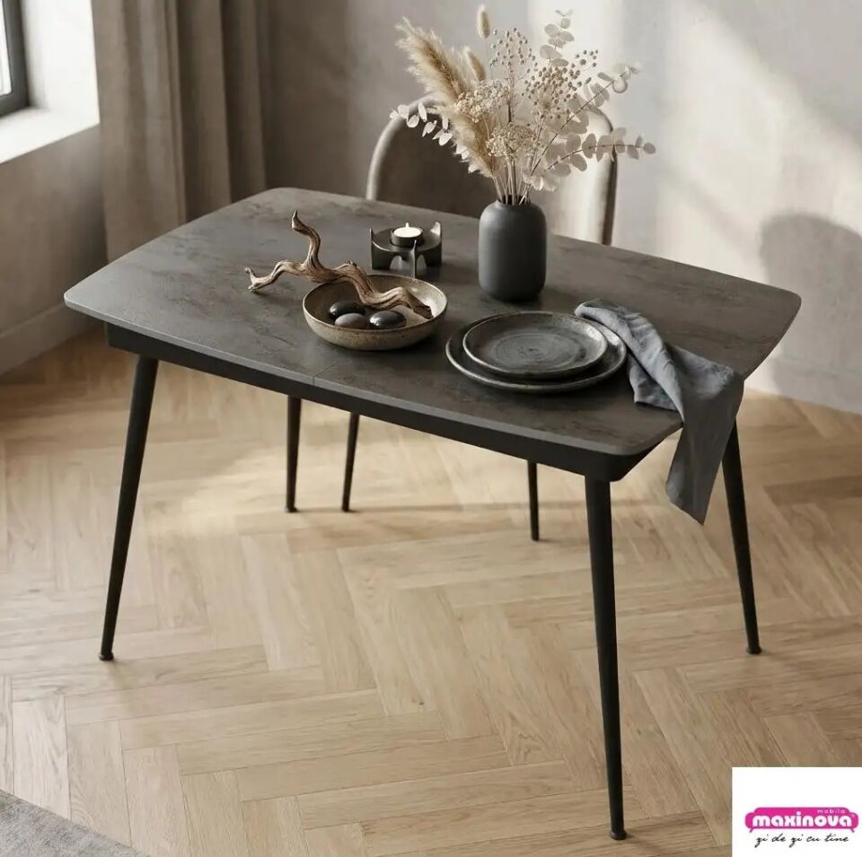 Gri Mermer Desenli MDF Açılır Masa, Sensey