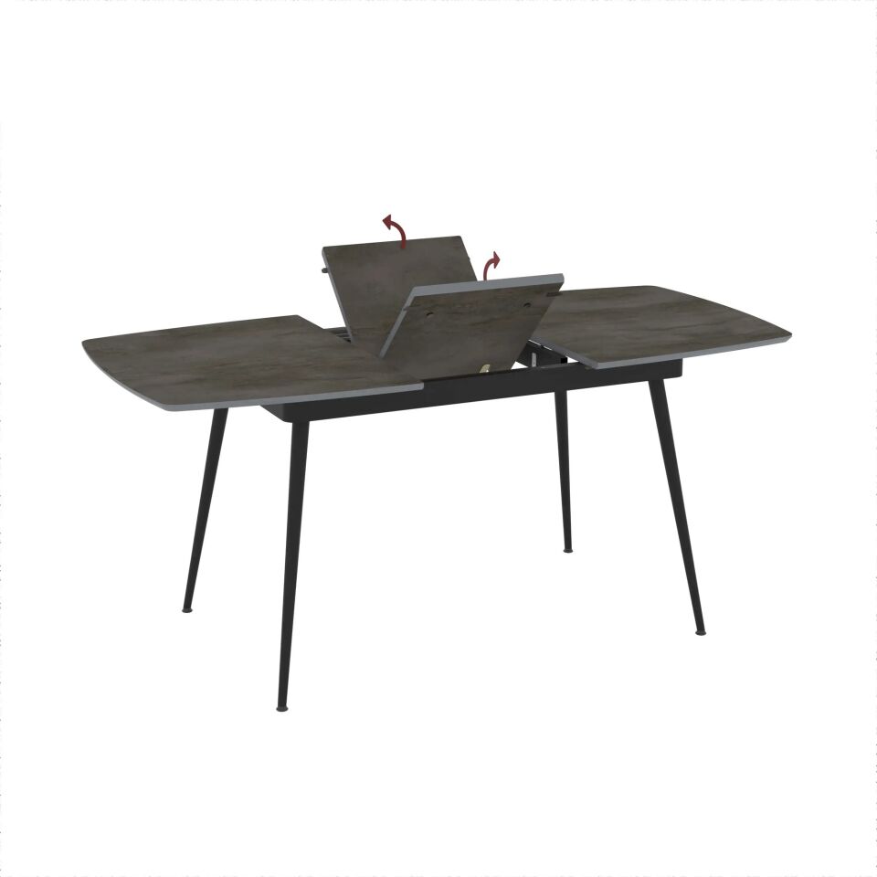 Gri Mermer Desenli MDF Açılır Masa, Sensey