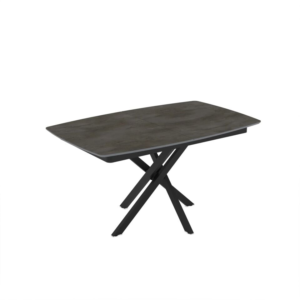 Gri Mermer Desenli MDF Uzatmalı Masa, Lisa