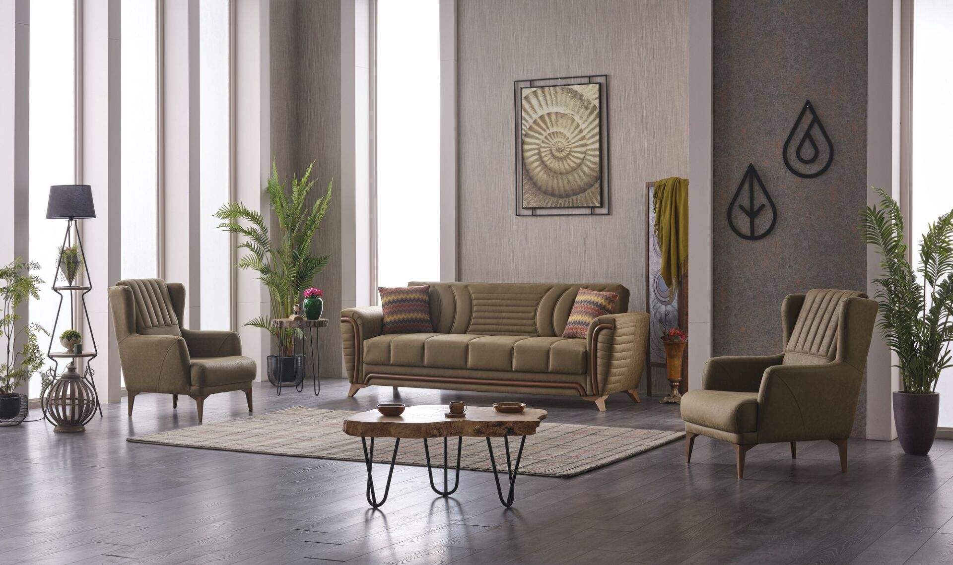 Yataklı Kanepe ve Berjer Takımı Torino 3+1+1