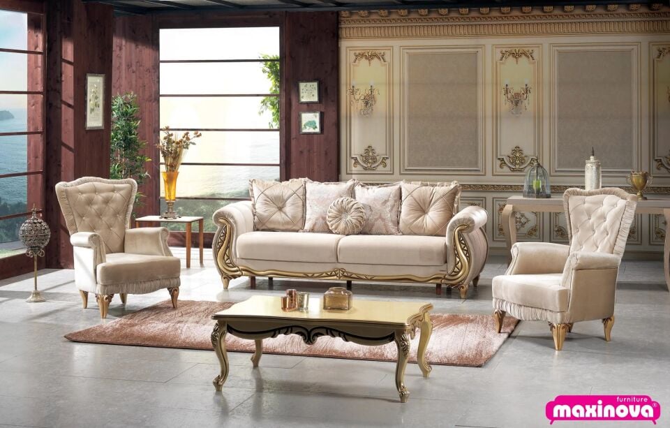 Yataklı Kanepe ve Berjer Takımı Saray 3+1+1